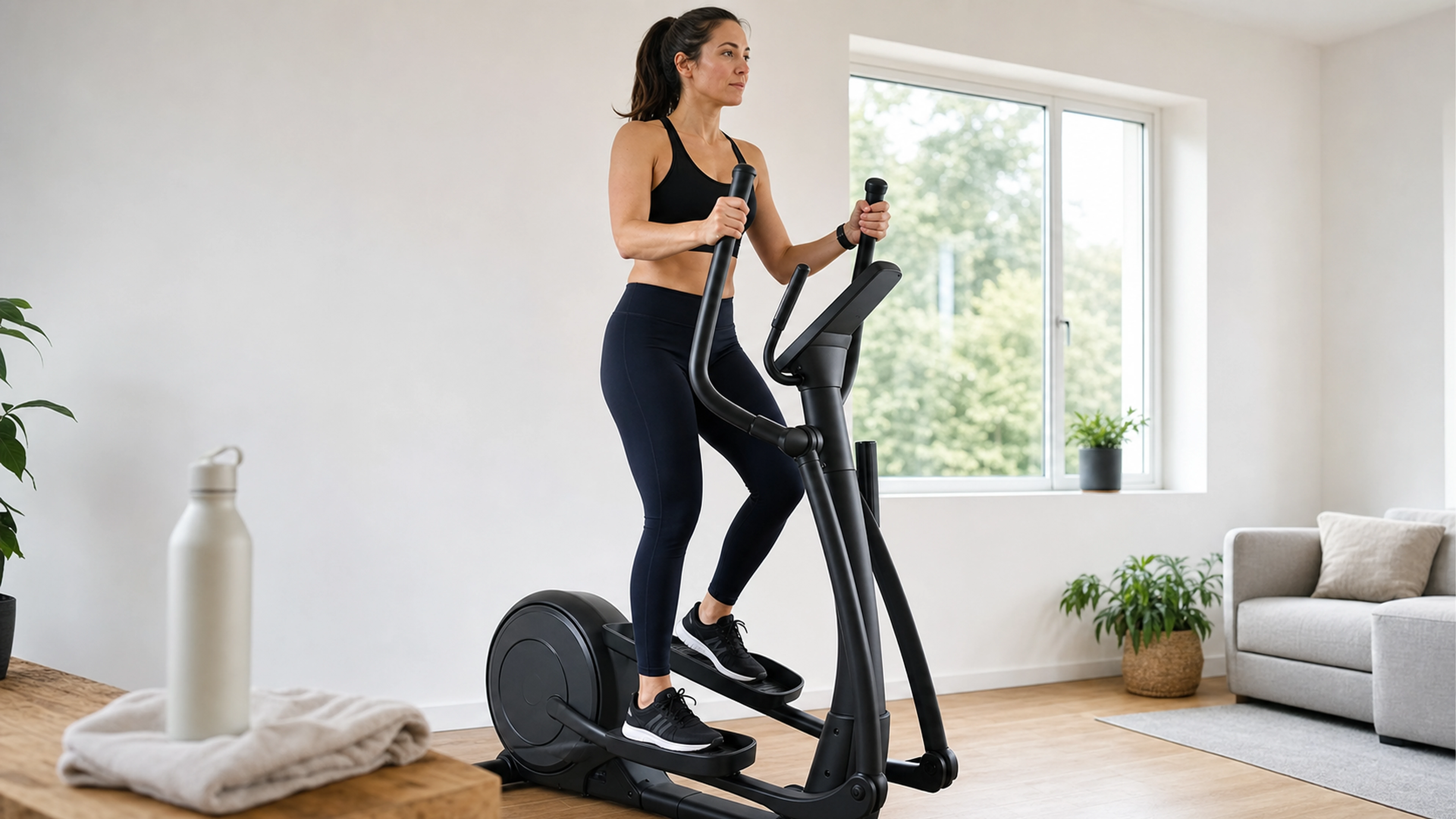 Illustration éditoriale pour l’article « Avis vélo elliptique perte poids : est-ce efficace »